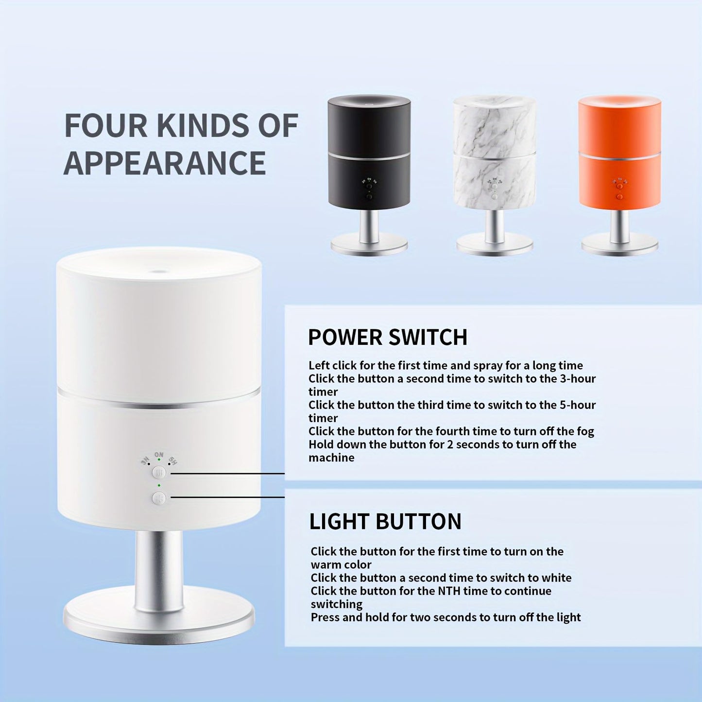 IBRISFULHOM Aroma Essential Oil Diffuser with Lamp – Auto Off, Night Light, Desk Humidifier