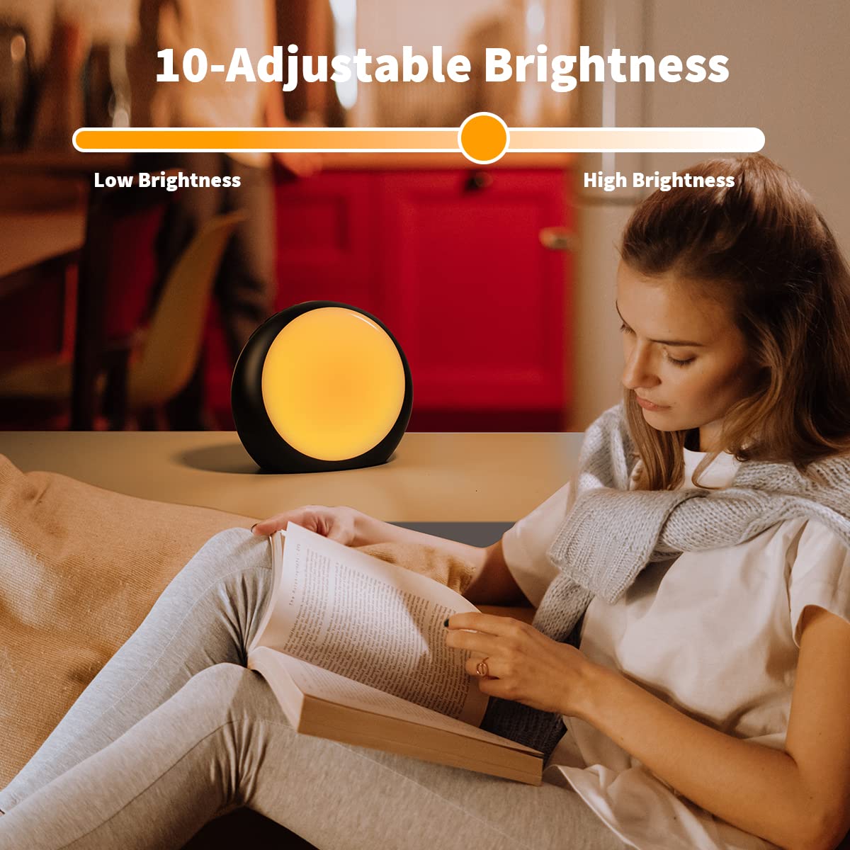iDealSleep Loudspeakers Brown Noise & White Noise Machine – 30 Soothing Sounds, 12 Night Lights, Auto-Off Timer