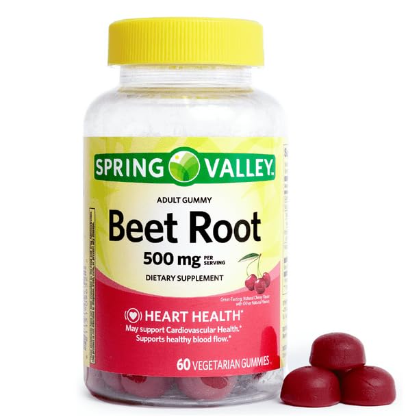 IKJ Beetroot Gummies Cherry 500 mg, 60 Count – Heart Health Support