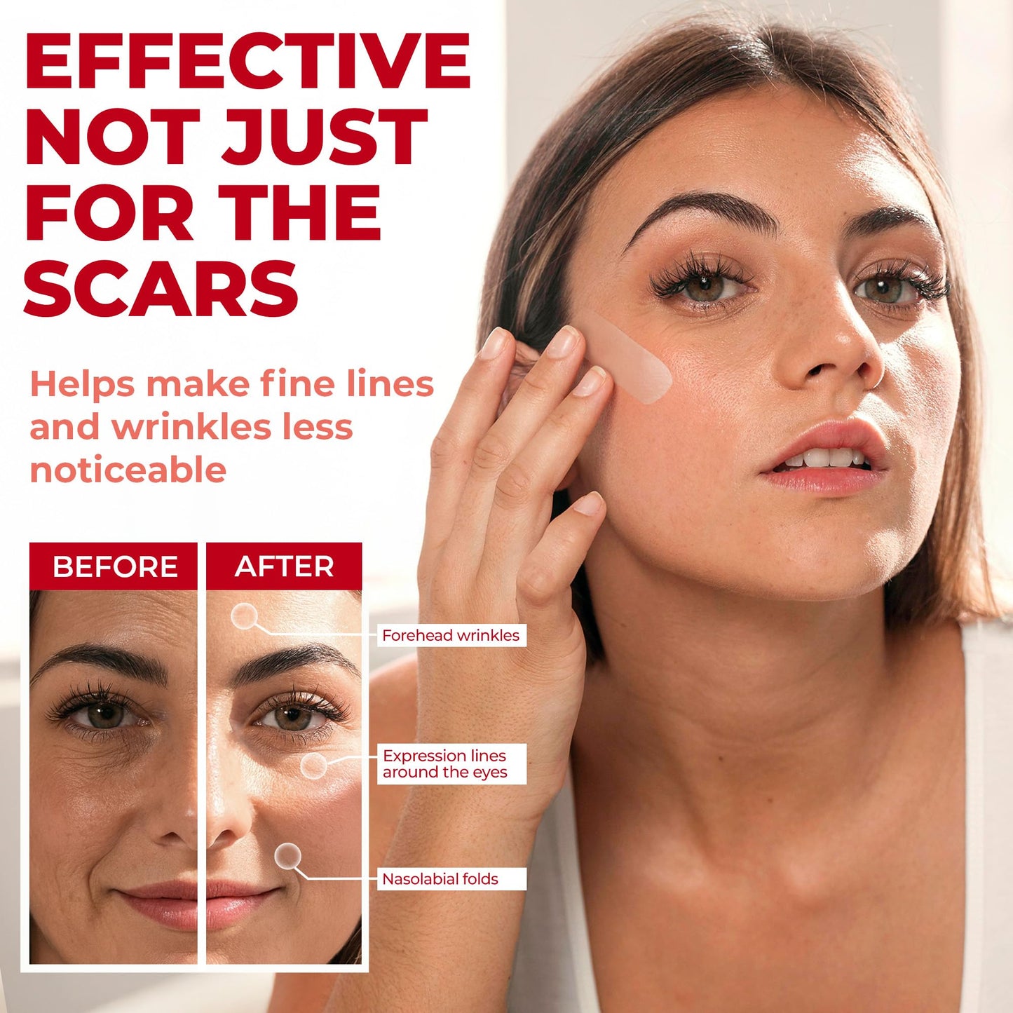 MYHELP Medical Grade Silicone Scar Sheets – Transparent 6pk (7in x 1.6in) for C-Section Scars