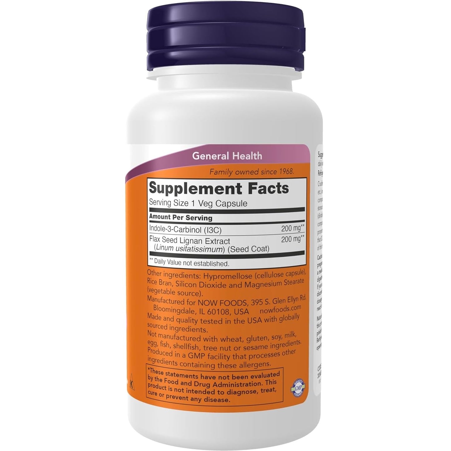Indole-3-Carbinol (I3C) 200 mg - 120 Veg Capsules (2 Bottles)