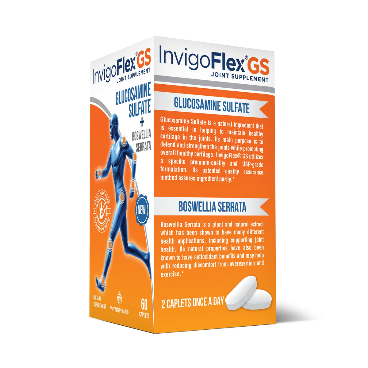 INVIGOFLEX GS Glucosamine Sulfate + Boswellia Serrata Shellfish Free BritishVita | Premium UK Vitamins & Wellness Supplements