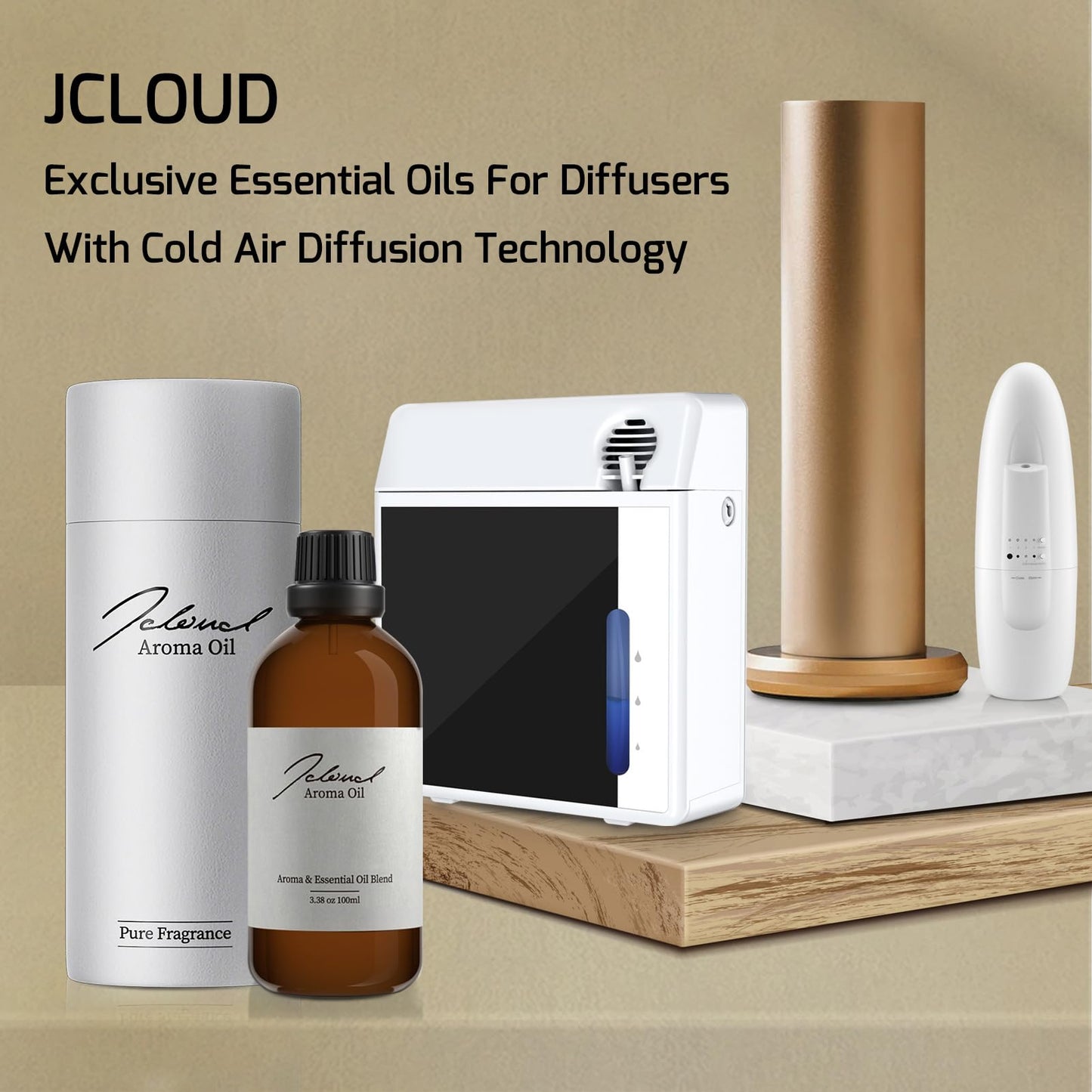 JCLOUD White Tea Essential Oil – Hotel Scent, 100ml | Pure & Natural Aromatherapy