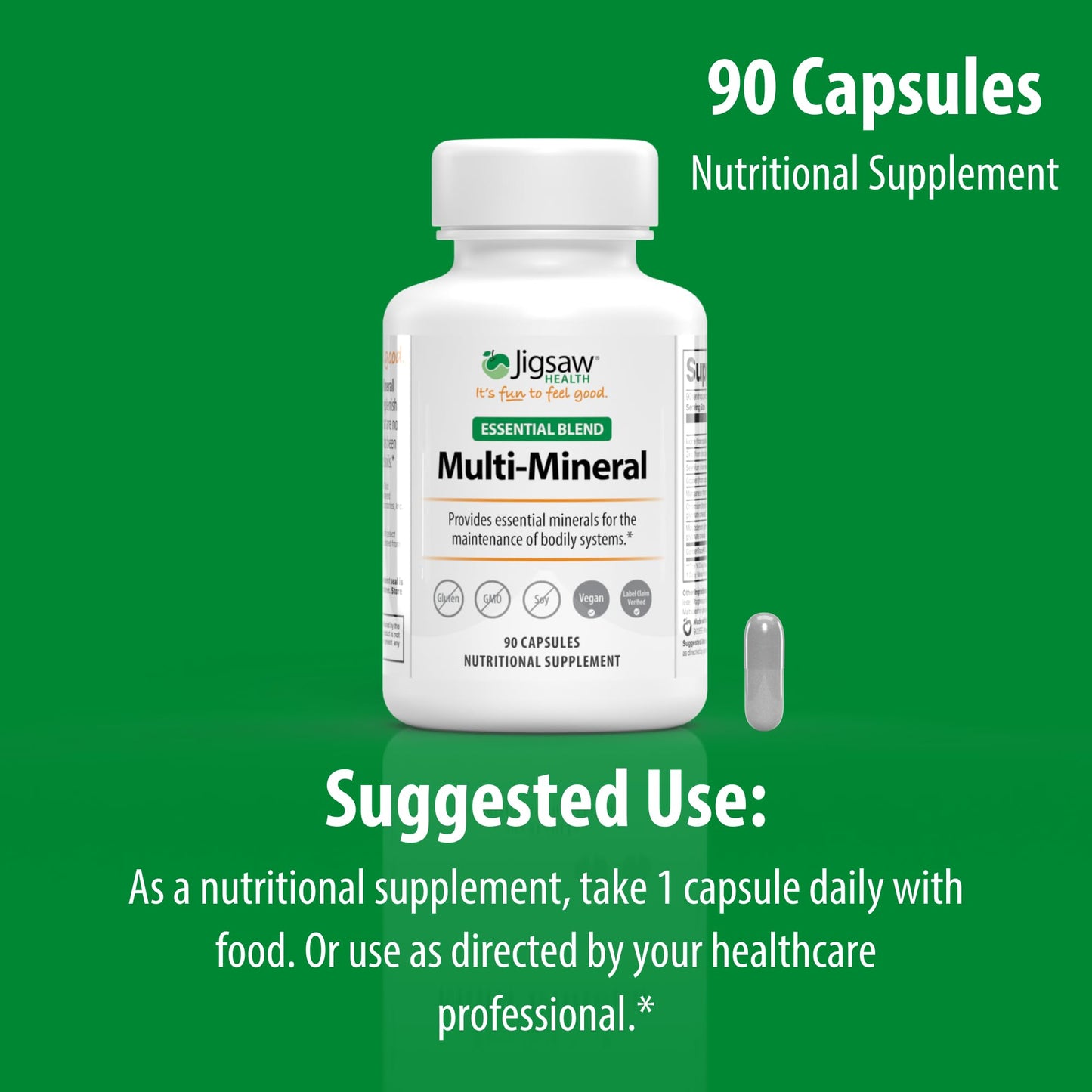 Jigsaw Health Multi-Mineral Essential Blend – 90 Capsules | 90 Servings
