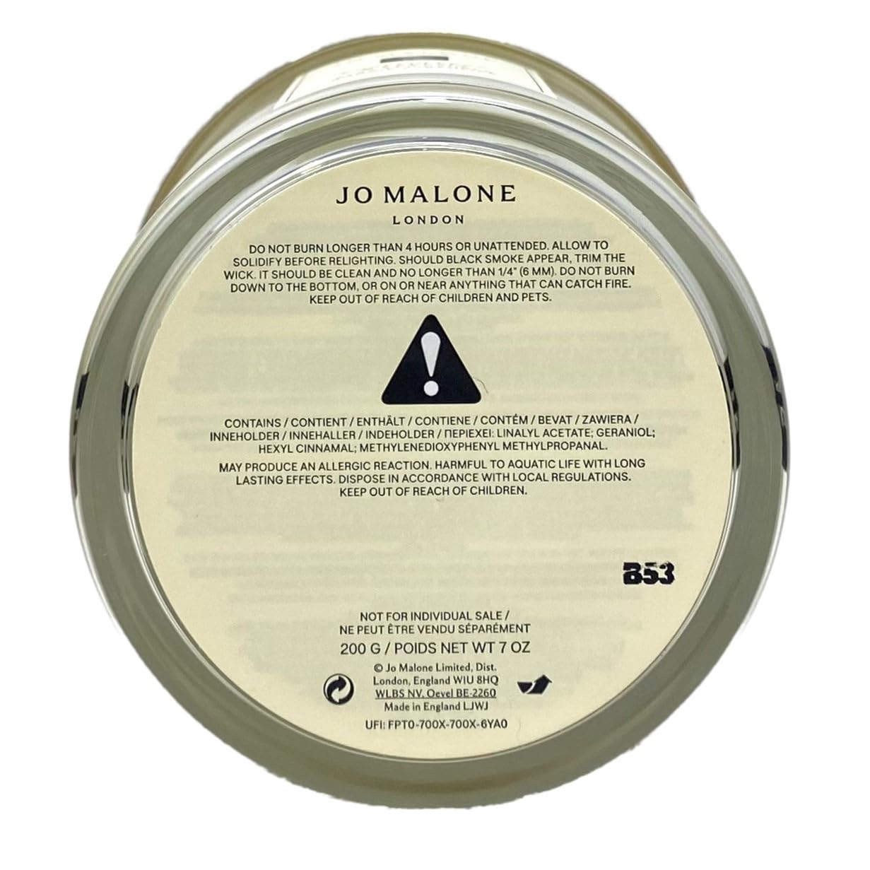 Jo Malone London English Pear & Freesia Scented Candle Bougie Parfumee – 200 g / 7 oz