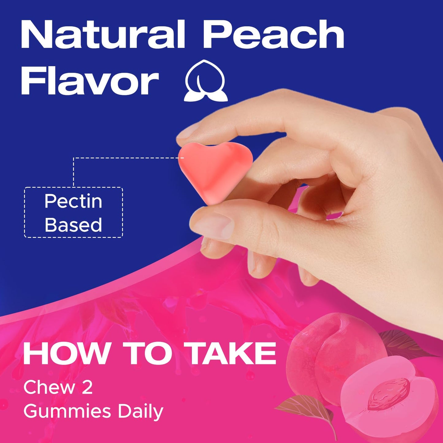 Jovariquethor Booty Gummies for Women – Peach Flavor, 60 Count