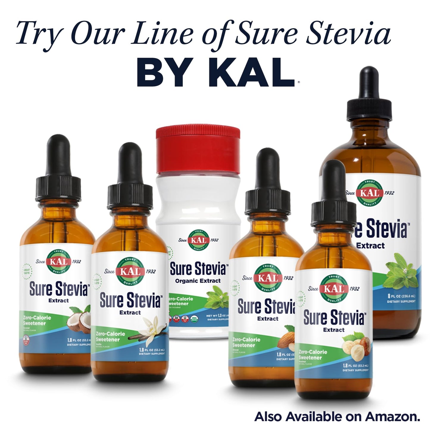 KAL Sure Stevia Plus Monk Fruit - Zero-Calorie Keto Sugar Substitute
