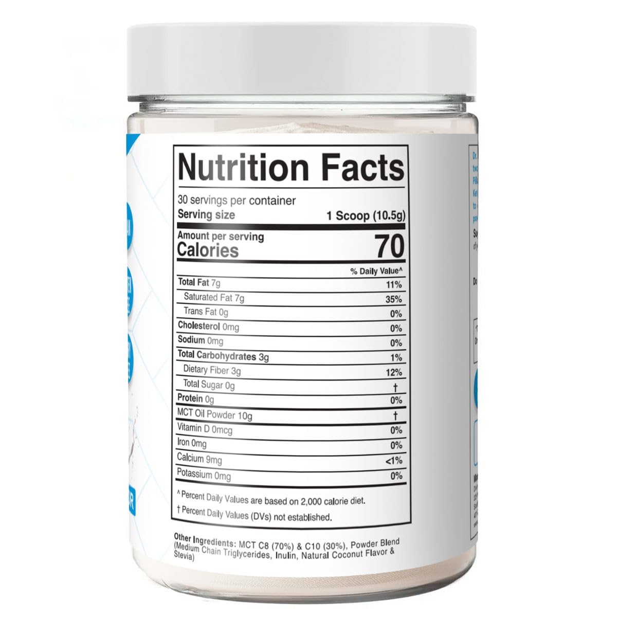 Keto Zone MCT Oil Powder – Coconut Cream Flavor | 0 Net Carbs | 30 Day Supply