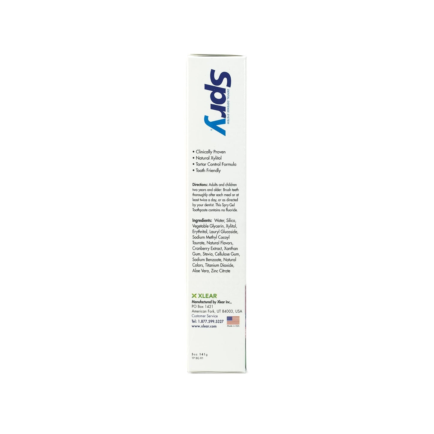 Spry Fluoride Free Kids Toothpaste – Bubble Gum, Xylitol, 5oz