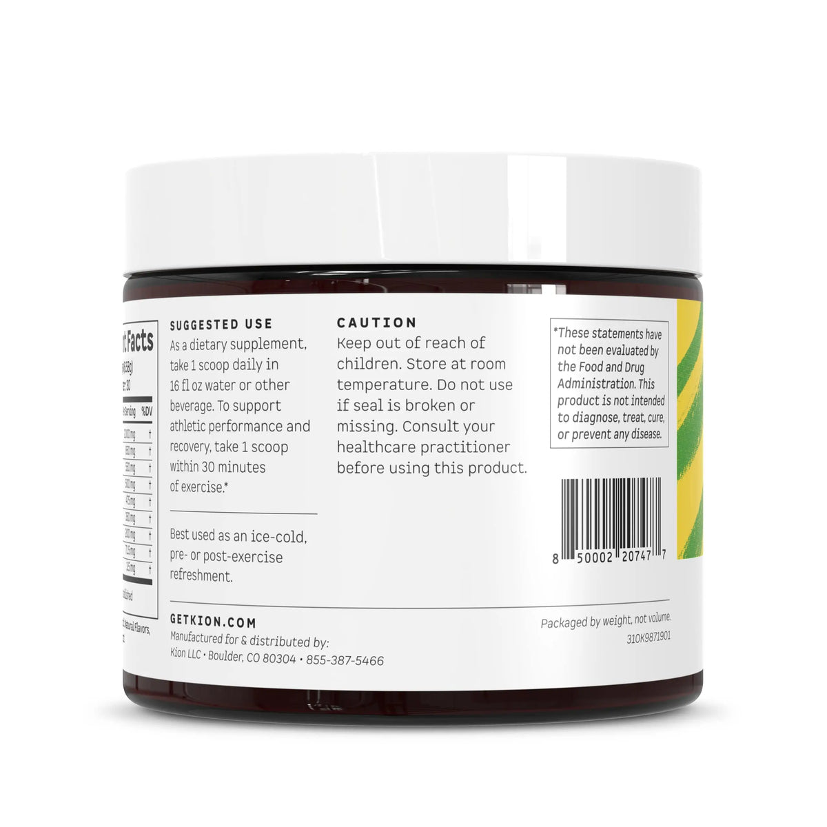 Kion Aminos Essential Amino Acids Powder | 30 Servings, Cool Lime, No Caffeine BritishVita | Premium UK Vitamins & Wellness Supplements