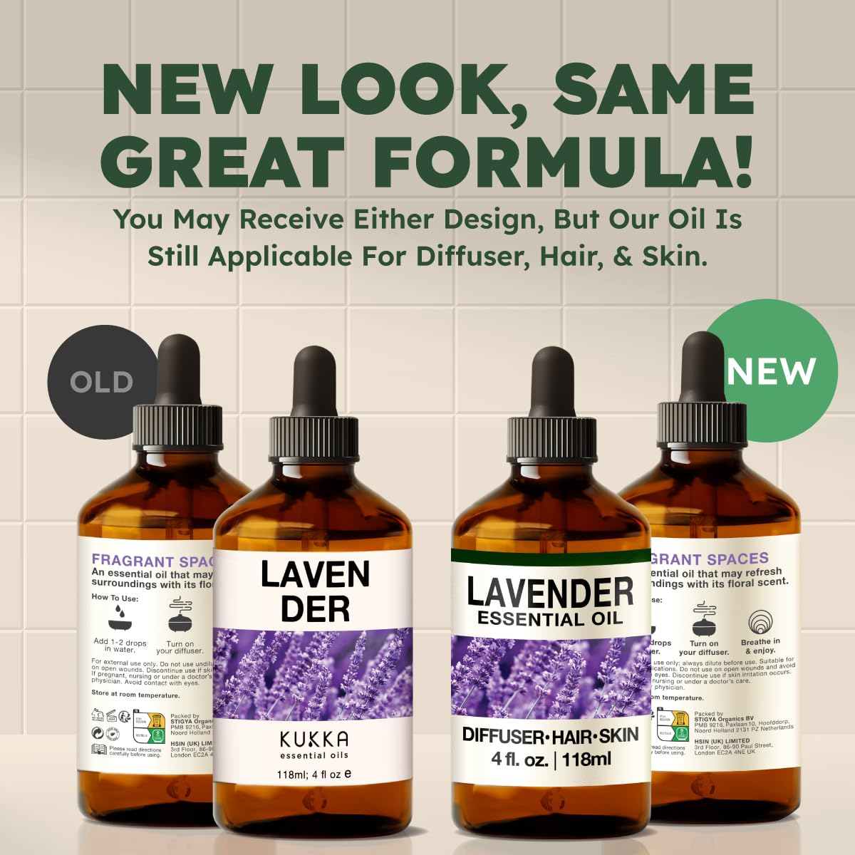 KUKKA Lavender Essential Oil 4 oz – Diffuser, Skin, Hair, DIY Soap