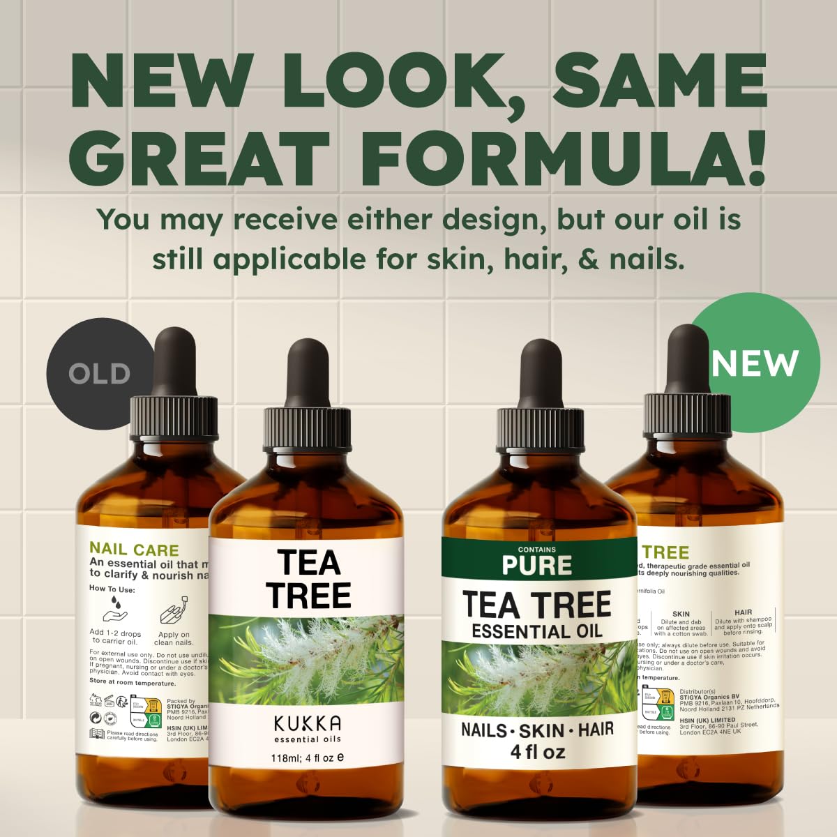 KUKKA Tea Tree Essential Oil 4 oz - Hair, Skin, Nails, Diffuser & Soap Making