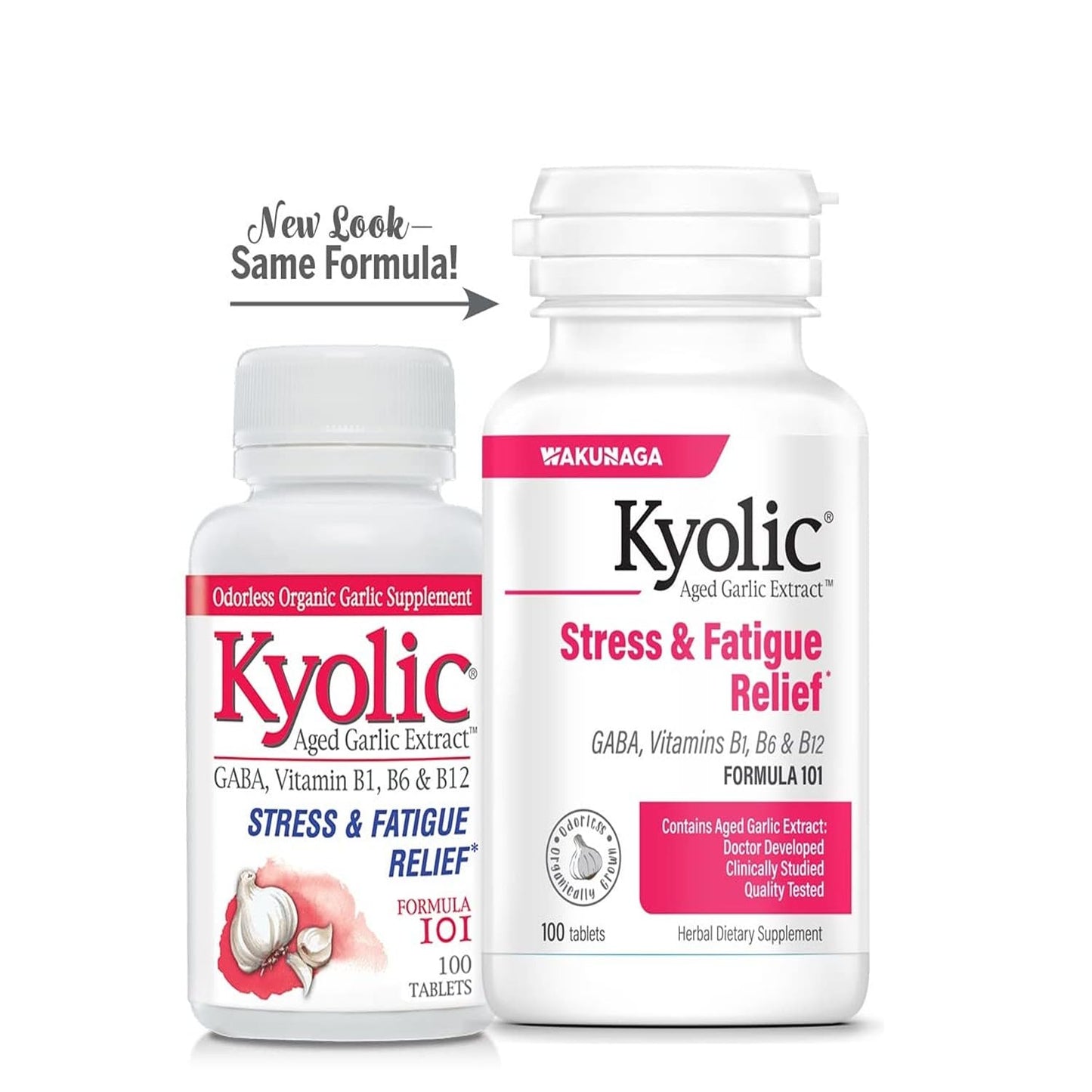 Kyolic Aged Garlic Extract Formula 101 – Stress & Fatigue Relief*, 100 Tablets