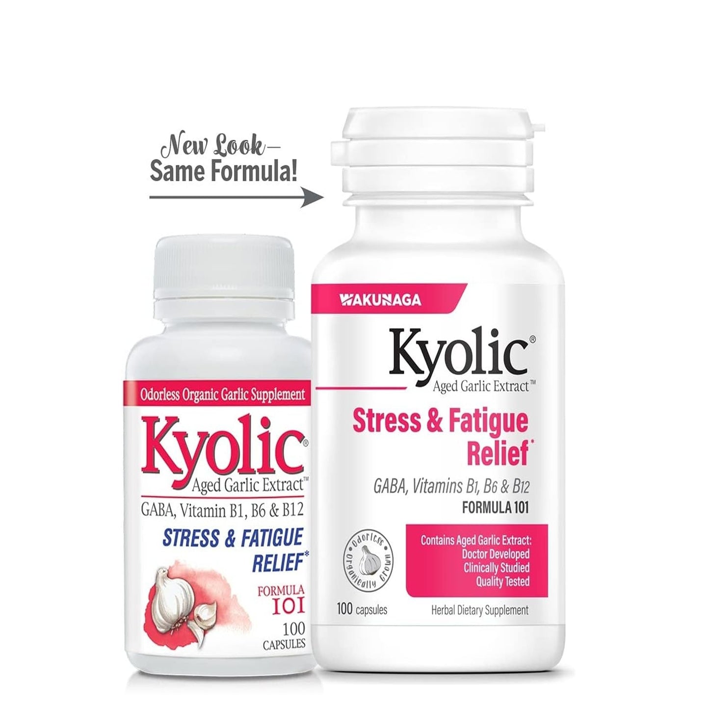 Kyolic Aged Garlic Extract Formula 101 – Stress & Fatigue Relief, 100 Capsules