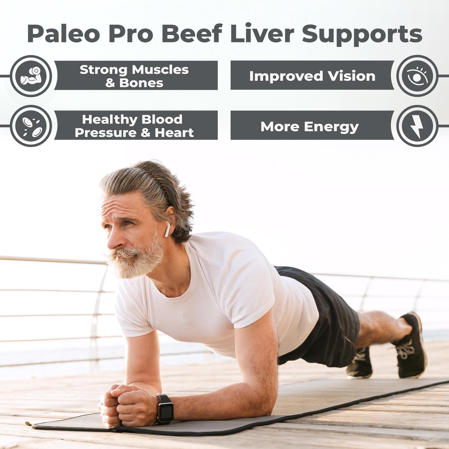 Paleo Pro Liver Gold – Premium Beef Liver Capsules | Grass-Fed NZ, Gluten-Free, 180 Capsules