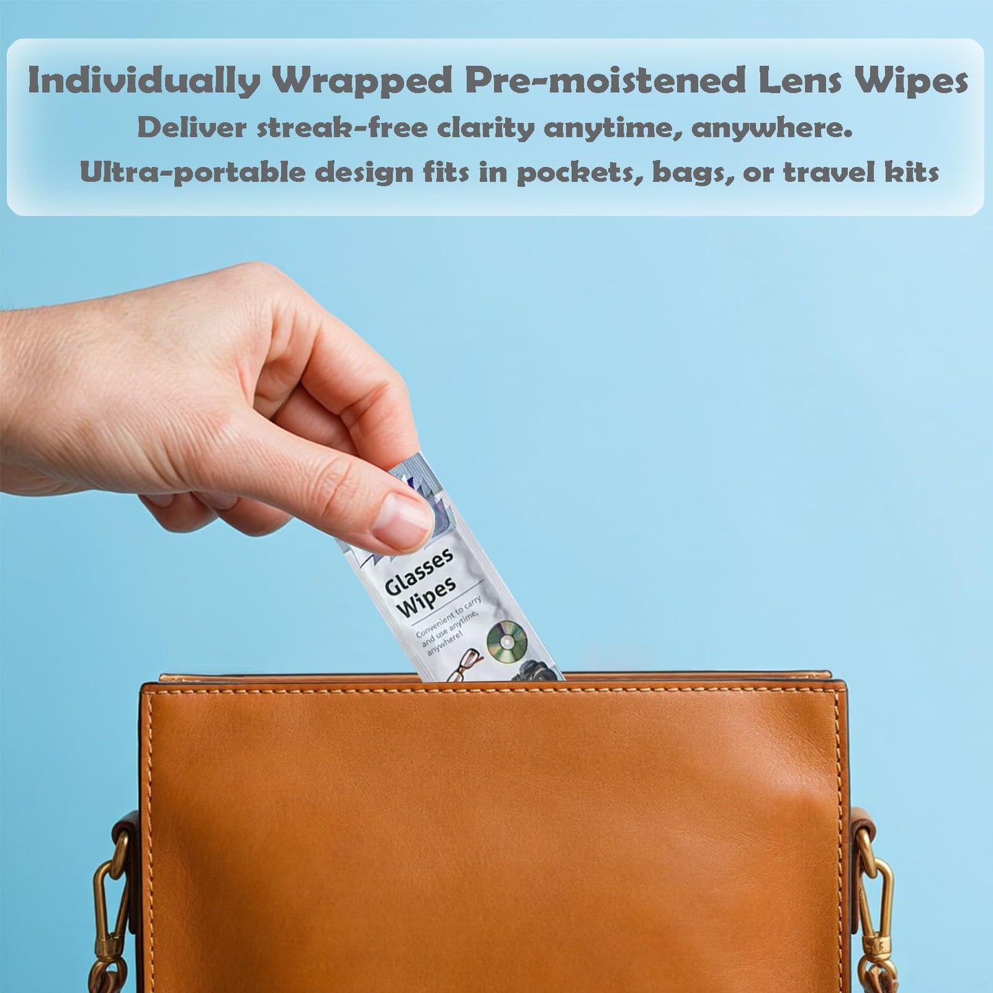 60-Count Lens Cleaning Wipes - Individually Wrapped & Quick-Dry