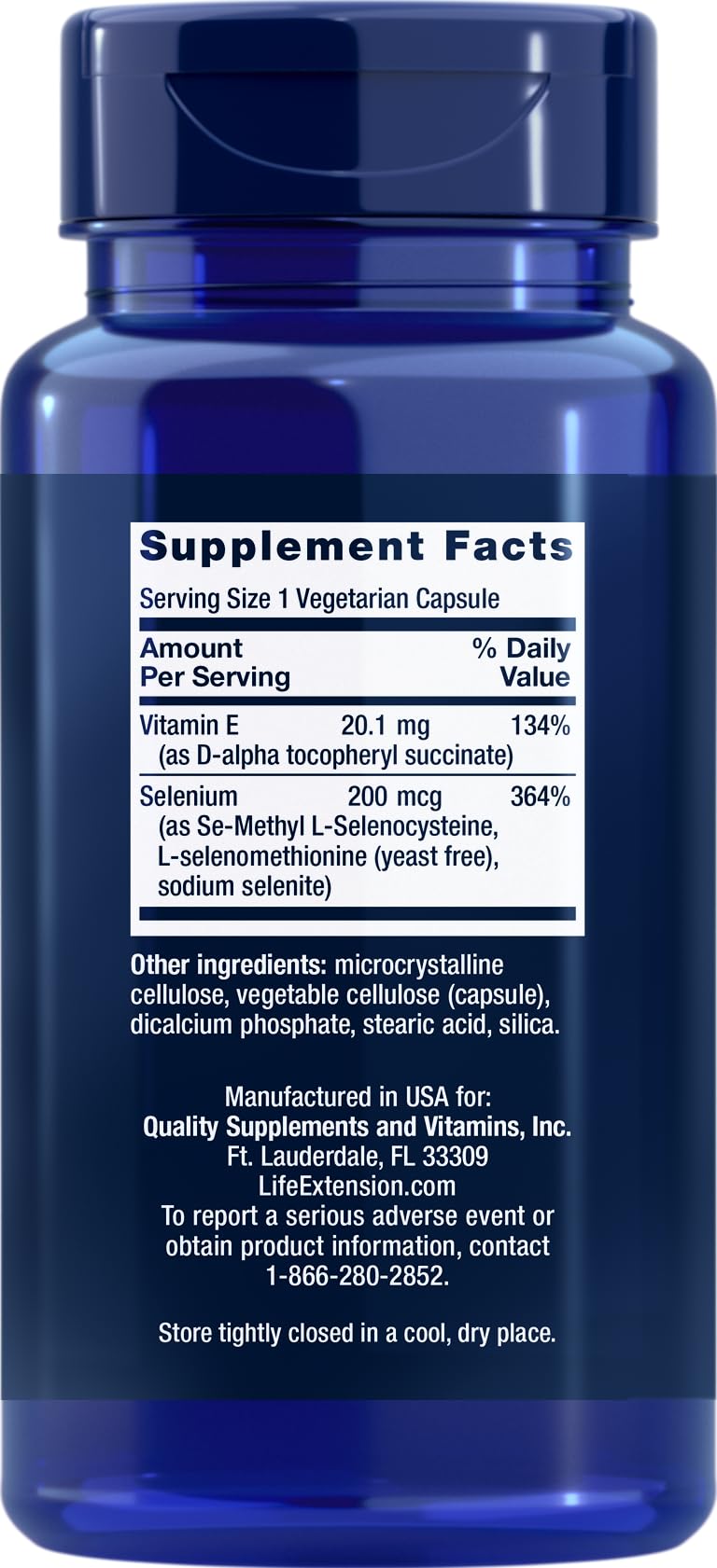 Life Extension Super Selenium Complex 200 mcg & Vitamin E | 100 Veg Caps (Pack of 2)
