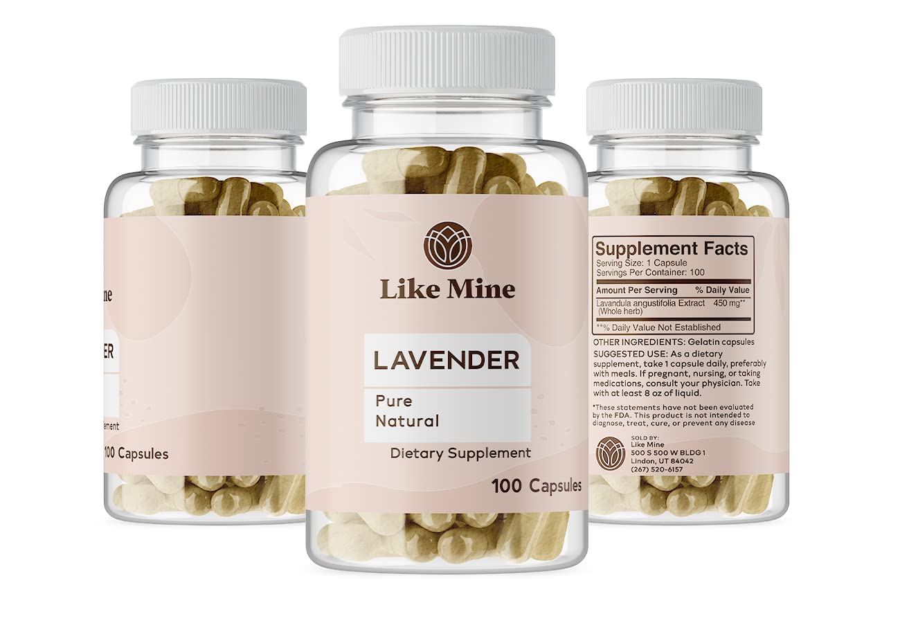 Like Mine Lavender Extract (100 Capsules) – Pure & Natural Herbal Supplement | No Fillers