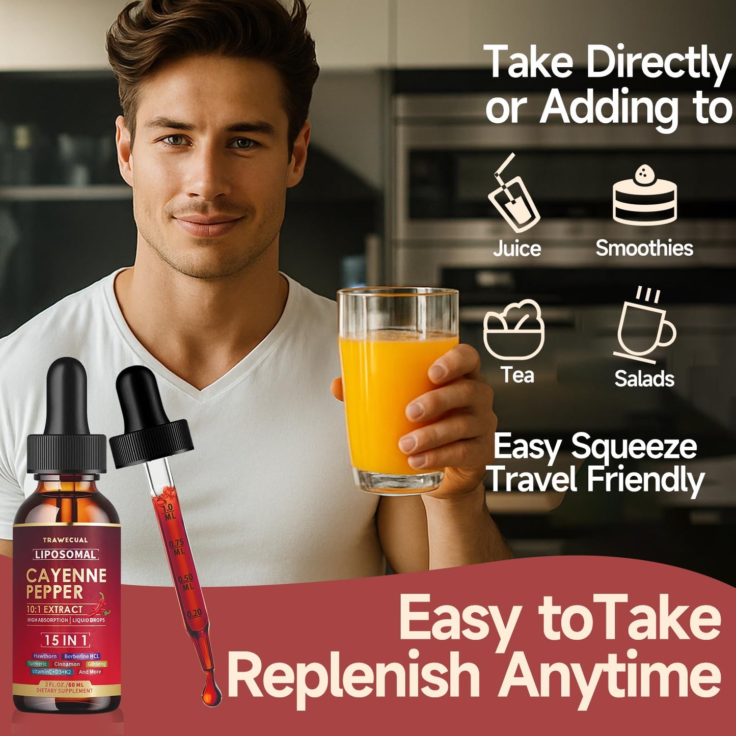 Liposomal Cayenne Pepper Drops – 2 Pack (120ml) | Digestion & Circulatory Support
