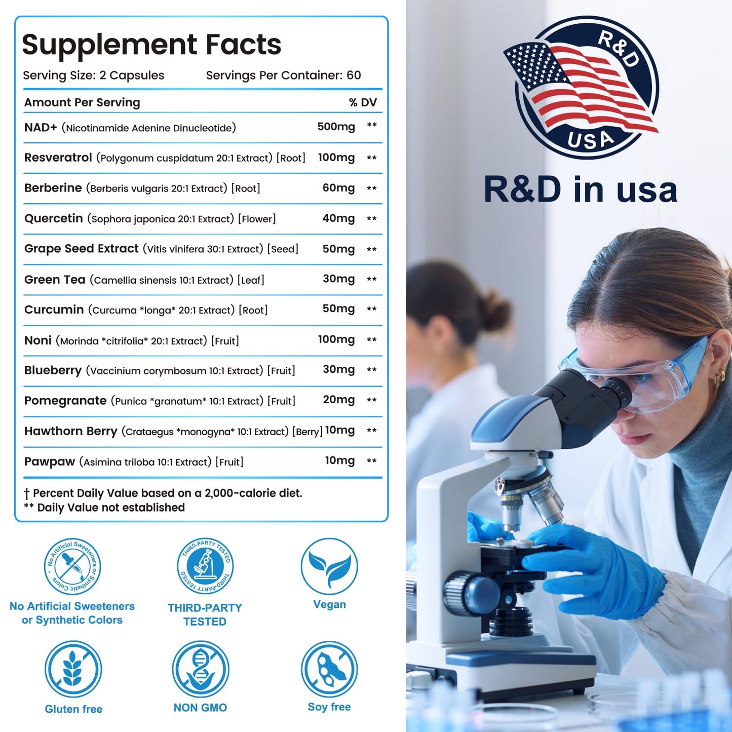 Liposomal NAD Resveratrol for Women - 1000mg NAD | Anti-Aging & Energy | 120 Capsules