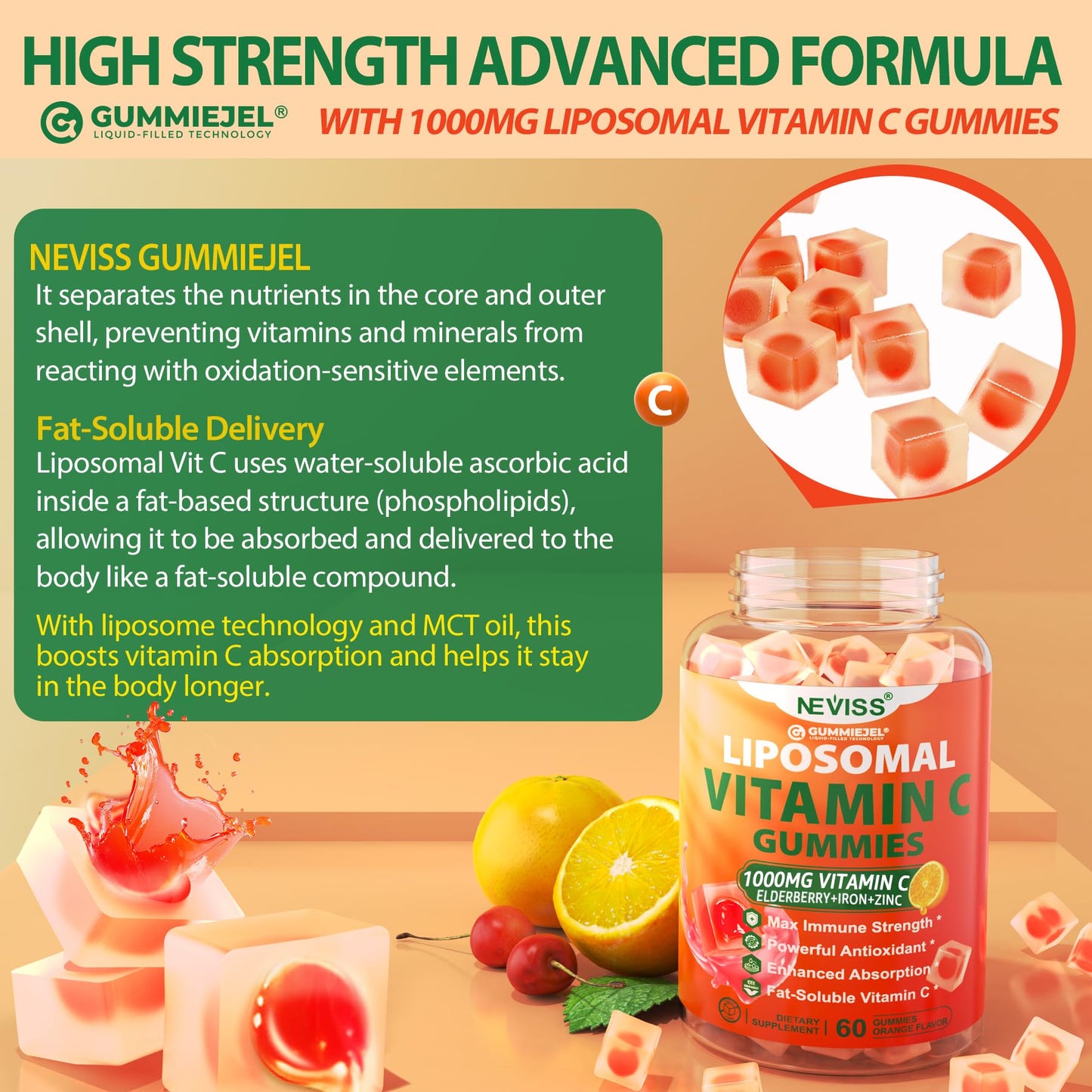 Liposomal Vitamin C 1000mg Gummies for Adults – Immune Support BritishVita | Premium UK Vitamins & Wellness Supplements
