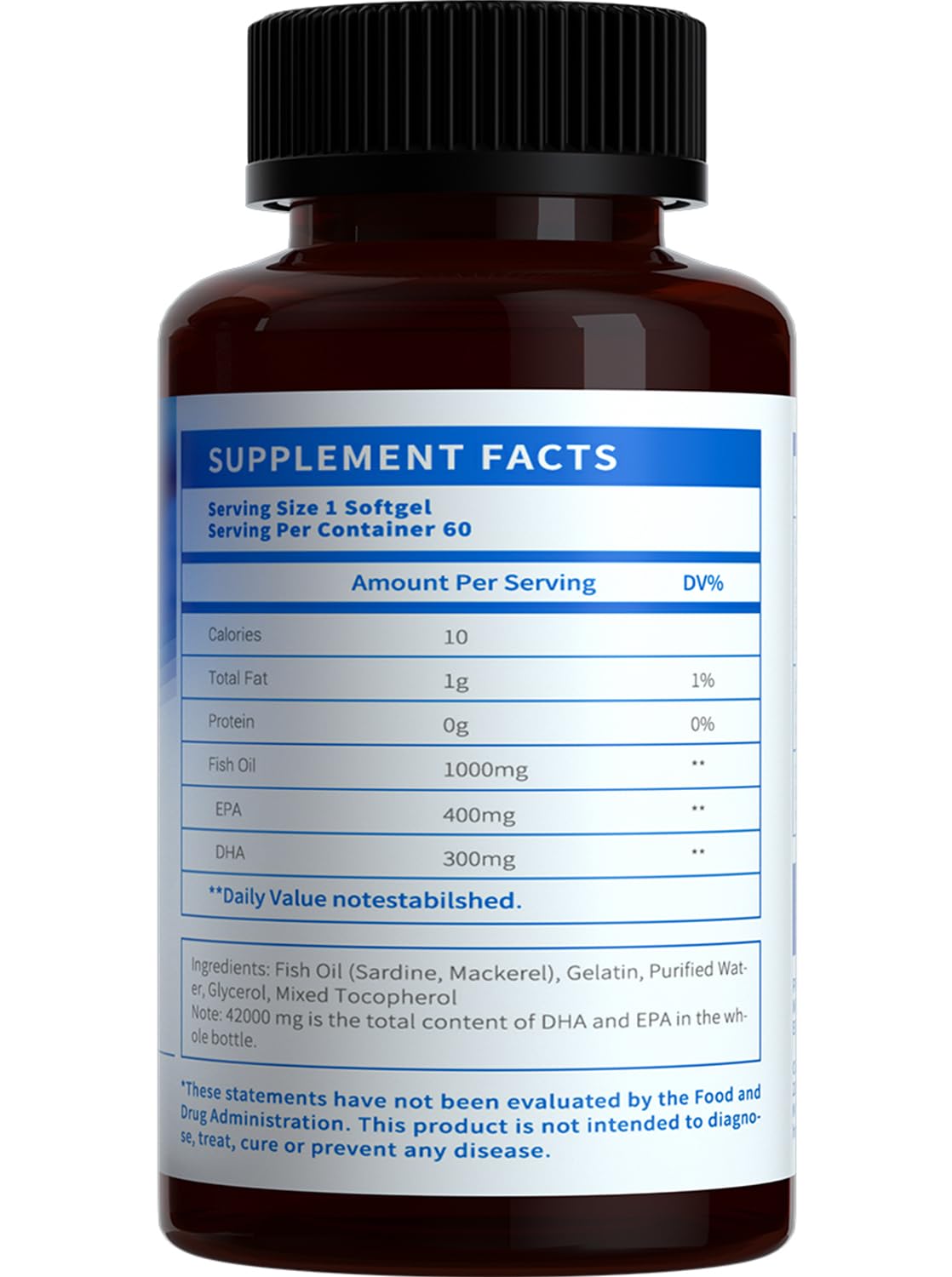 Losoki Deep Sea Fish Oil - 1000 mg EPA/DHA | Wild-Caught Omega-3 (60 ct)