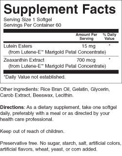 Lutein 15mg Softgels 60 – Eye Health Support