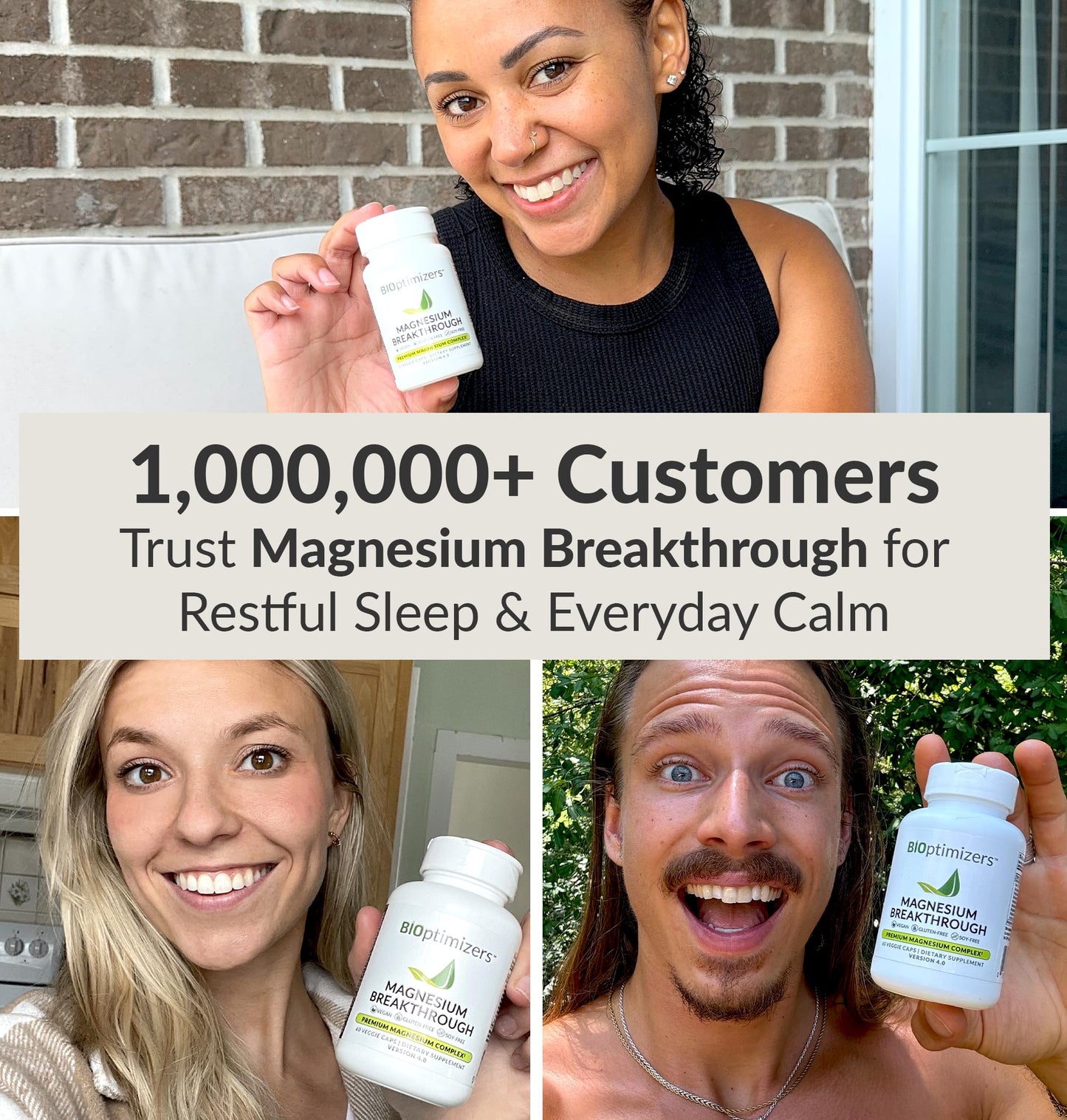 BIOptimizers Magnesium Breakthrough Complex – 7 Mg Forms for Sleep & Focus | 30 Capsules
