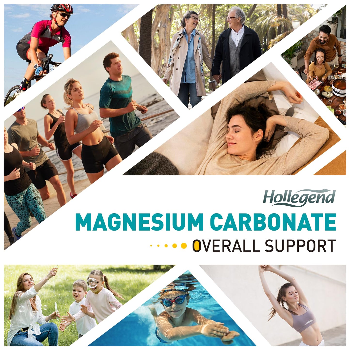 Magnesium Carbonate Gummies 500mg Complex with D3 & K2 – Sugar Free Mango Flavor, 60 Count