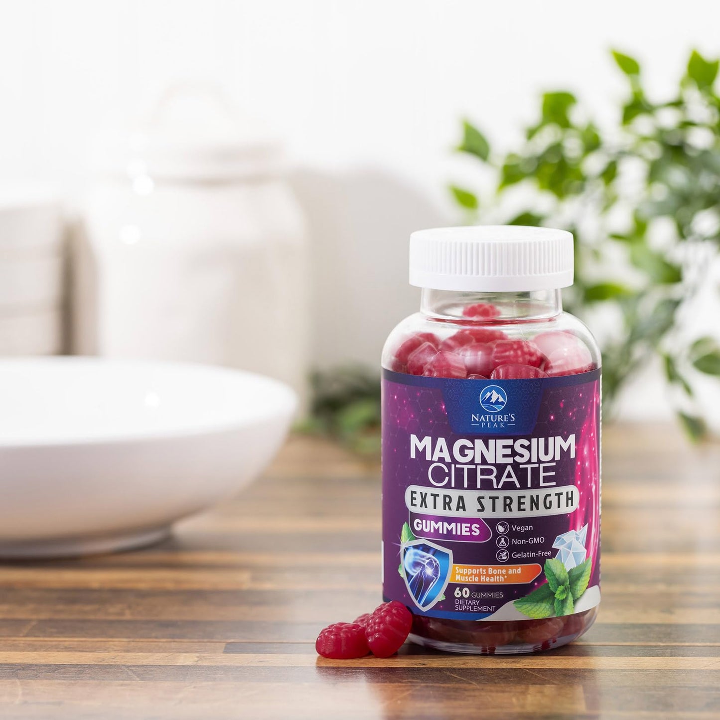 Magnesium Citrate Gummies – High-Absorption for Adults & Kids (60 Gummies)