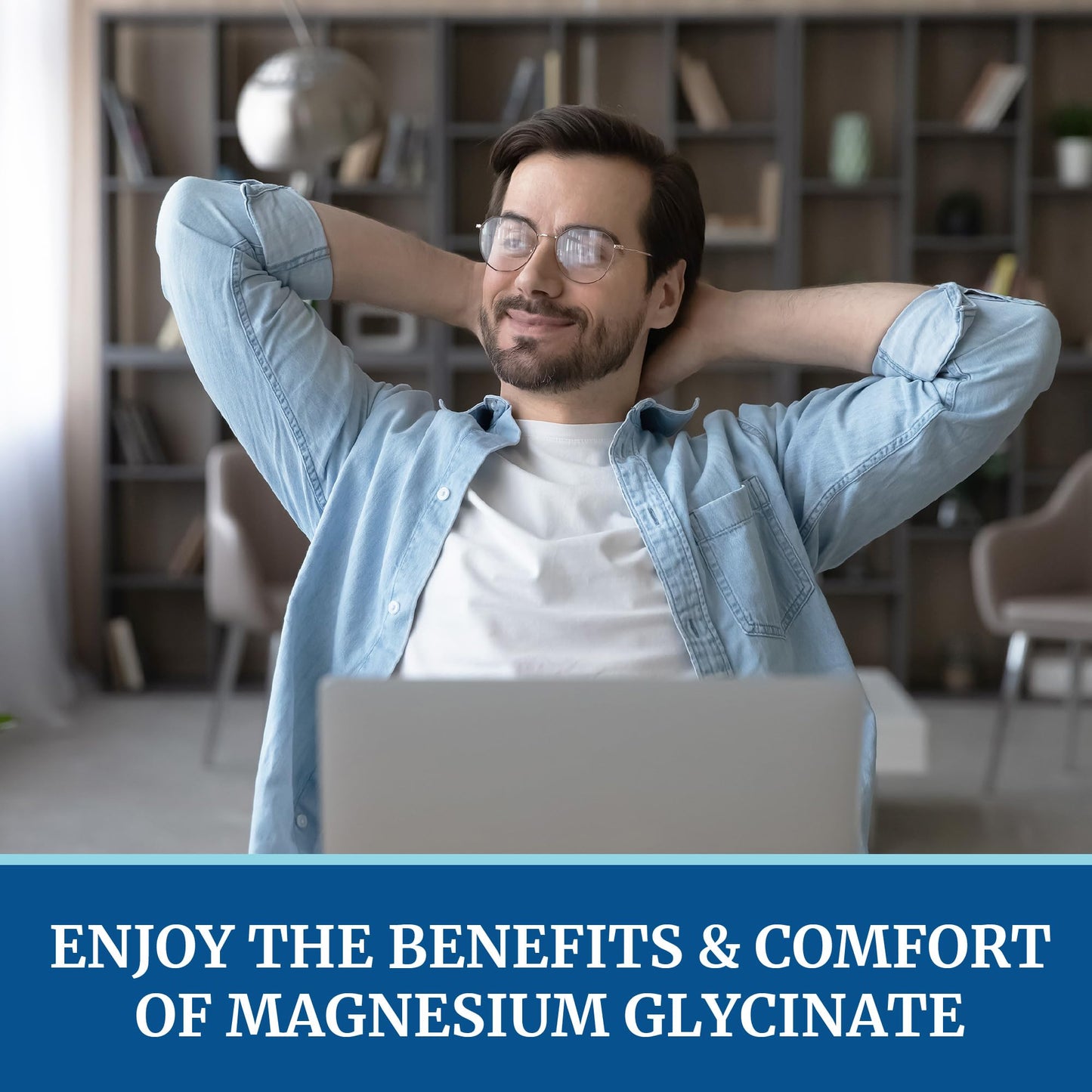 Magnesium Glycinate 500mg | Chelated for High Absorption | 60ct | Sleep, Relaxation & Muscle & Nerve Support