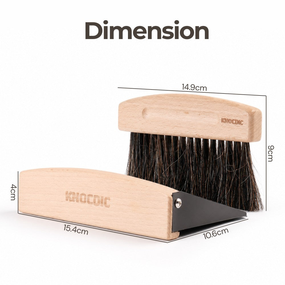 Magnetic Coffee Dustpan & Horsehair Brush Set KNOCDIC®