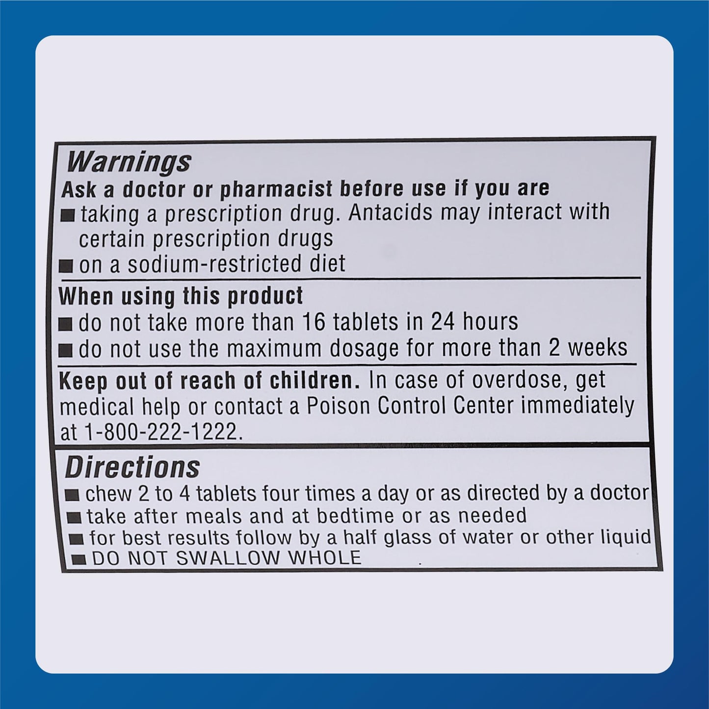 MAJOR Acid Gone Extra Strength Antacid Chewable Tablets | Heartburn & Indigestion Relief for Adults (100 Count)