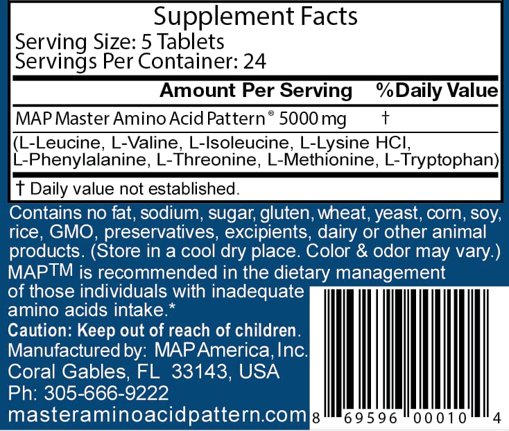 MAP Master Amino Acid Pattern – 99% Net Nitrogen Utilization