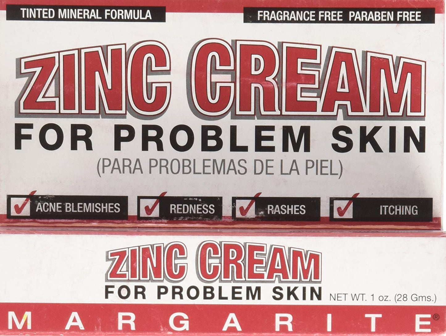 MARGARITE Zinc Cream 1 Oz (2 Pack) – Acne & Sensitive Skin