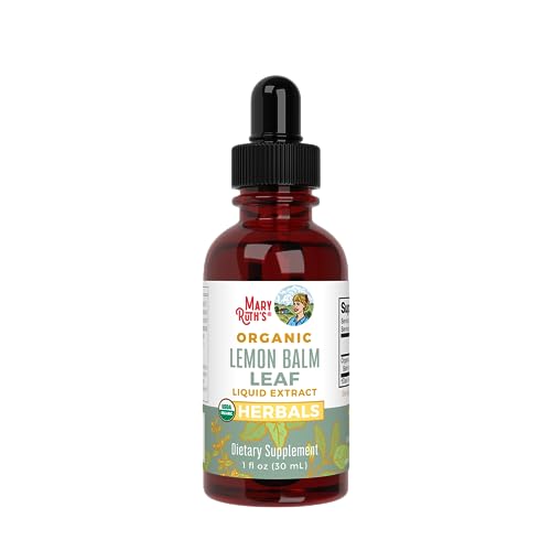 MaryRuth Organics Lemon Balm Leaf Liquid Extract | Mood Support, Relaxation | USDA Organic | 1 Fl Oz