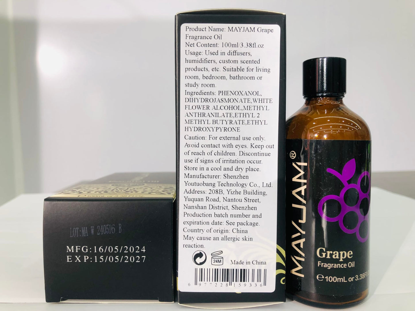 MAYJAM 100ML Grape Fragrance Oil with Glass Dropper – Diffusers & DIY