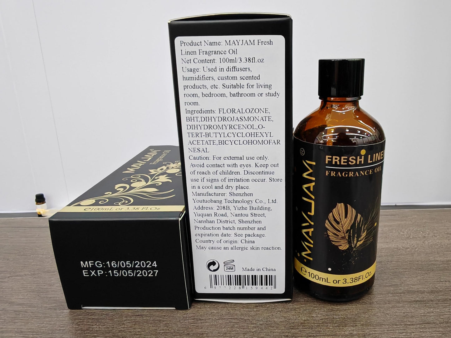 MAYJAM Fresh Linen Fragrance Oil – 100ml Diffuser Essential Oil