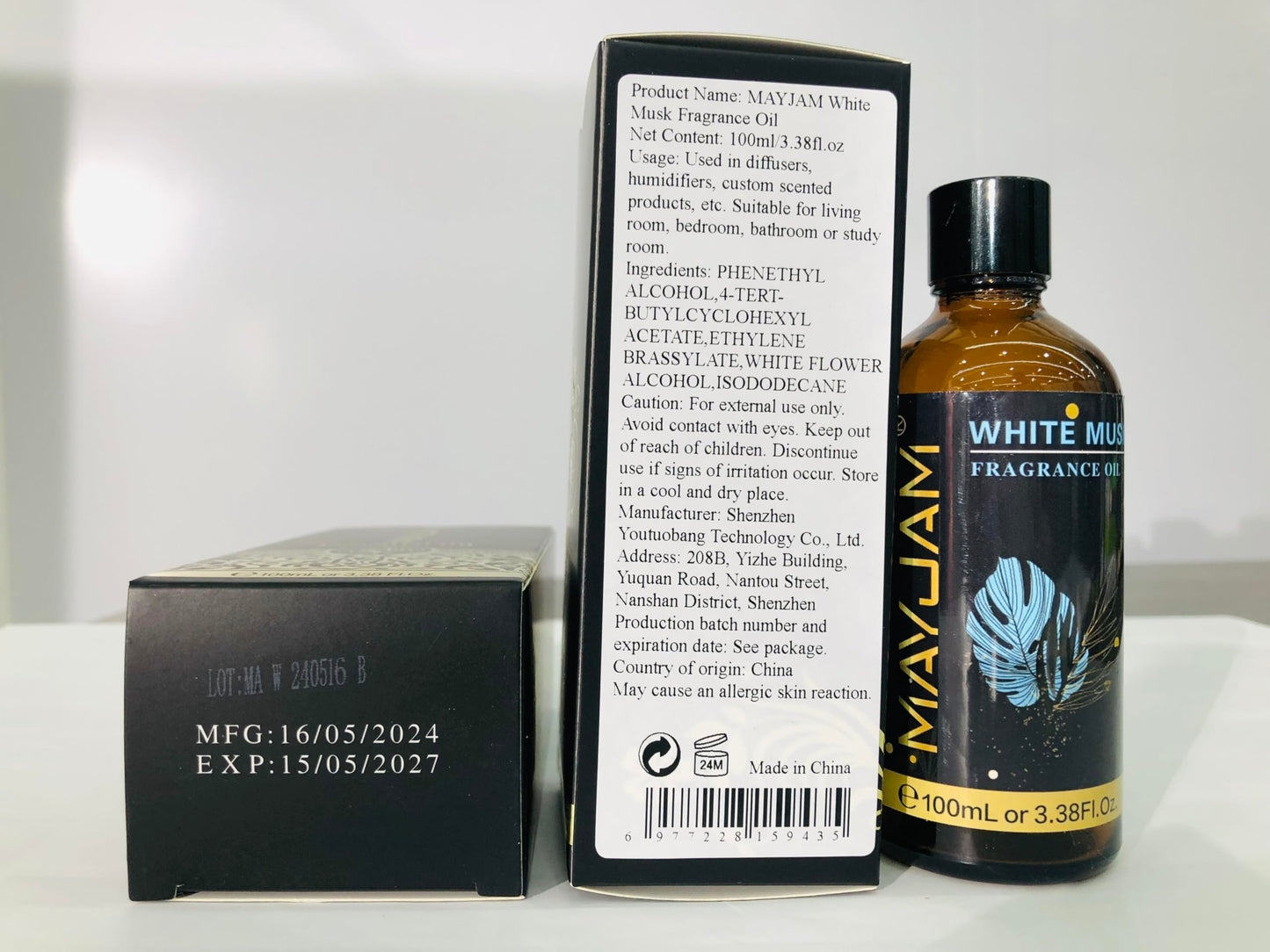 MAYJAM 100ML White Musk Fragrance Oils with Glass Dropper – Diffusers, Soap & Candle Making