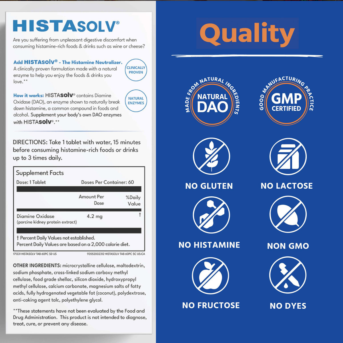 Medagel HISTAsolv Extra Strength DAO Enzyme Supplement for Histamine Intolerance - 30 Pack, Made in Austria BritishVita | Premium UK Vitamins & Wellness Supplements
