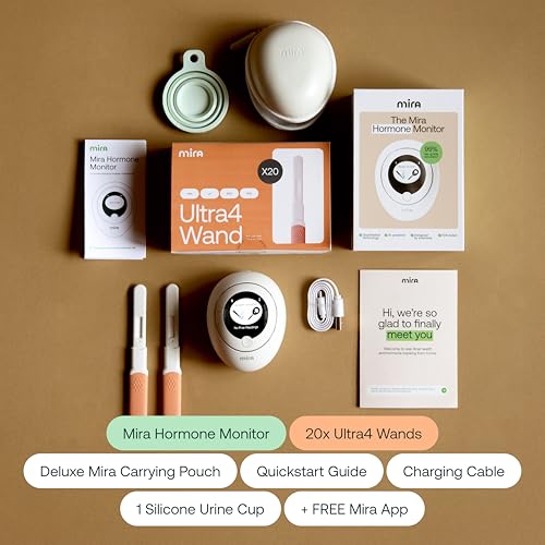 Mira Ultra4 Fertility Monitor & Ovulation Test Kit – Track 4 Hormones at Home, 20 Tests Included