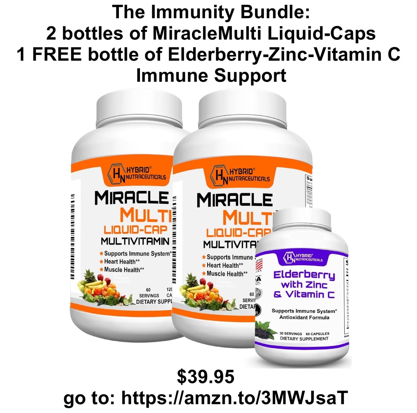 MiracleMulti Liquid Multivitamin – 120 Softgels for Men & Women, Whole Food Vitamin & Mineral