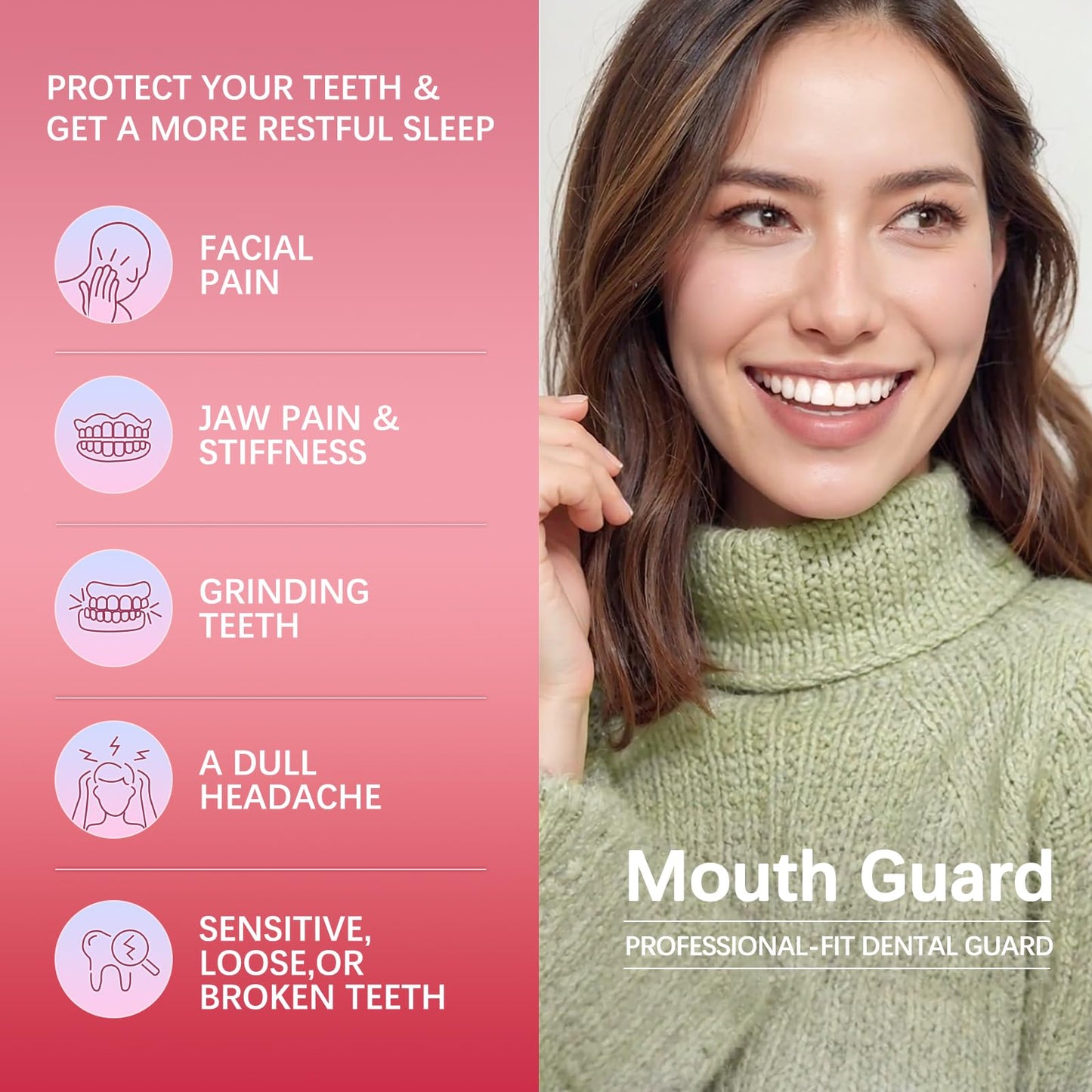 Mktoohzz Mouth Guard for Teeth Grinding – 6 Pack, One Size, Night Guard for Sleeping