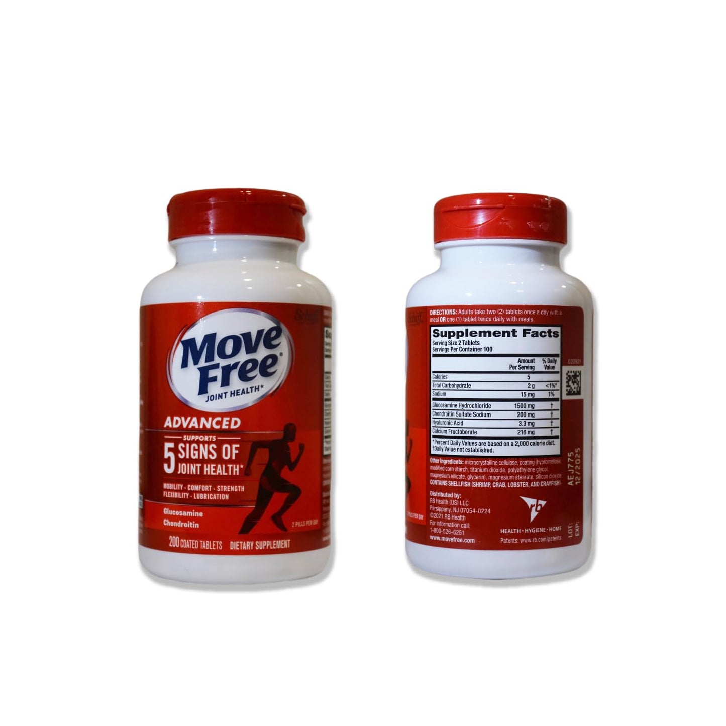 Move Free Advanced Glucosamine, Chondroitin & Uniflex – Joint Support (200 Tablets)