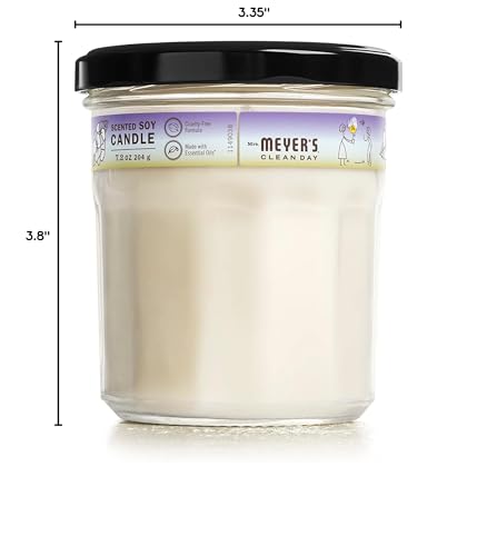 MRS. MEYER'S CLEAN DAY Compassion Flower Candle – Large 7.2 oz, Soy & Vegetable Wax