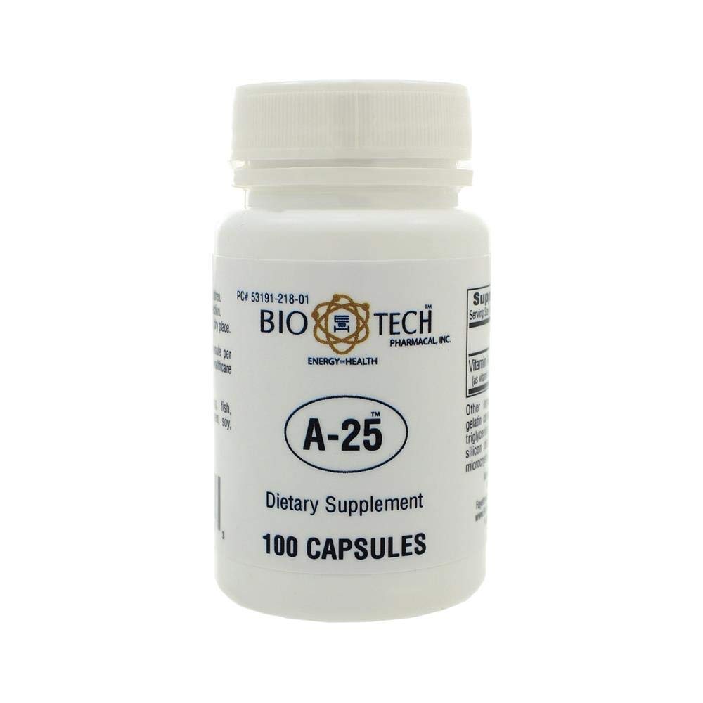 MSNOR Bio-Tech Pharmacal A-25 Vitamin A 25,000 IU - 100 Capsules BritishVita | Premium UK Vitamins & Wellness Supplements
