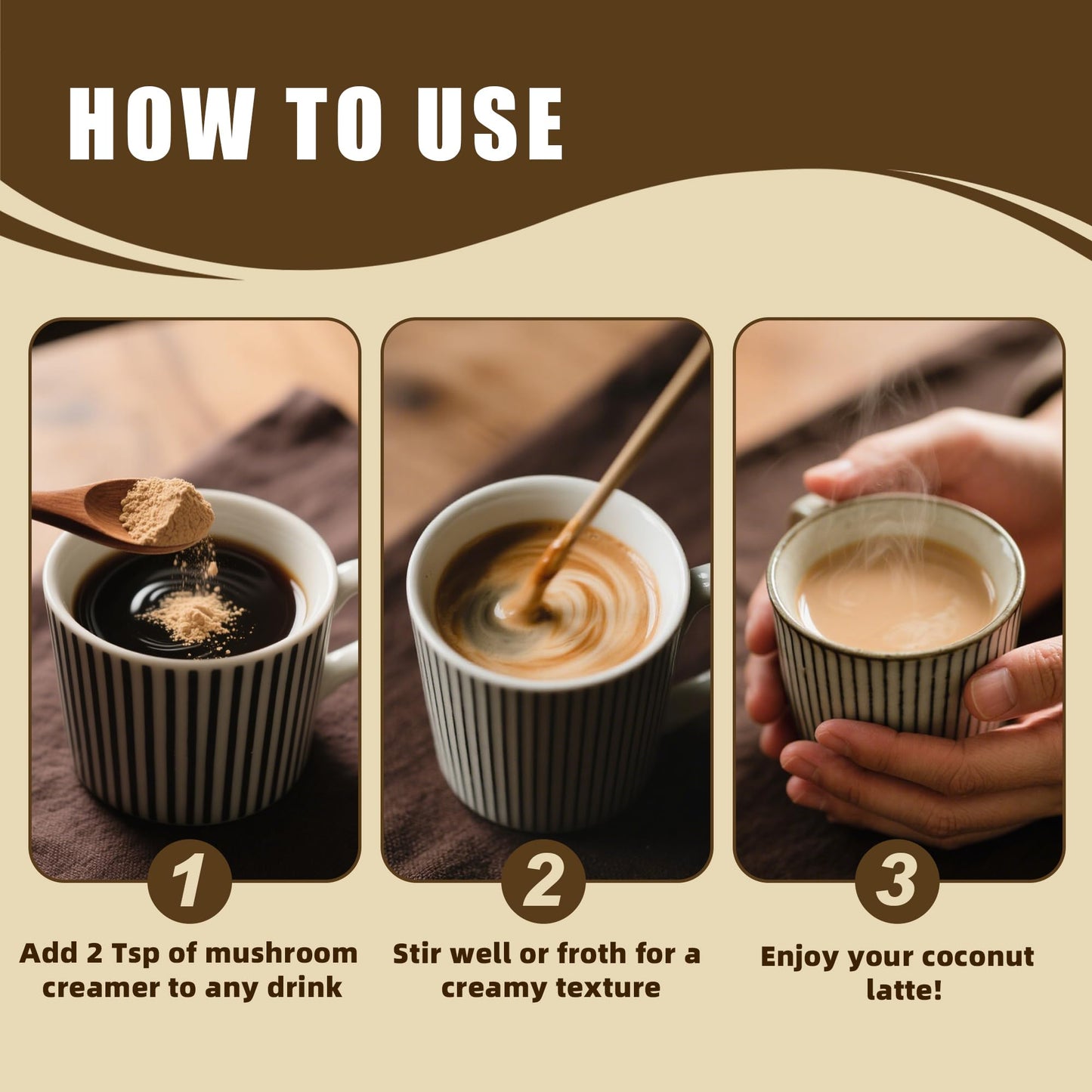 Mushroom Coconut Creamer - 5 Mushrooms & Ceylon Cinnamon | 6.35oz