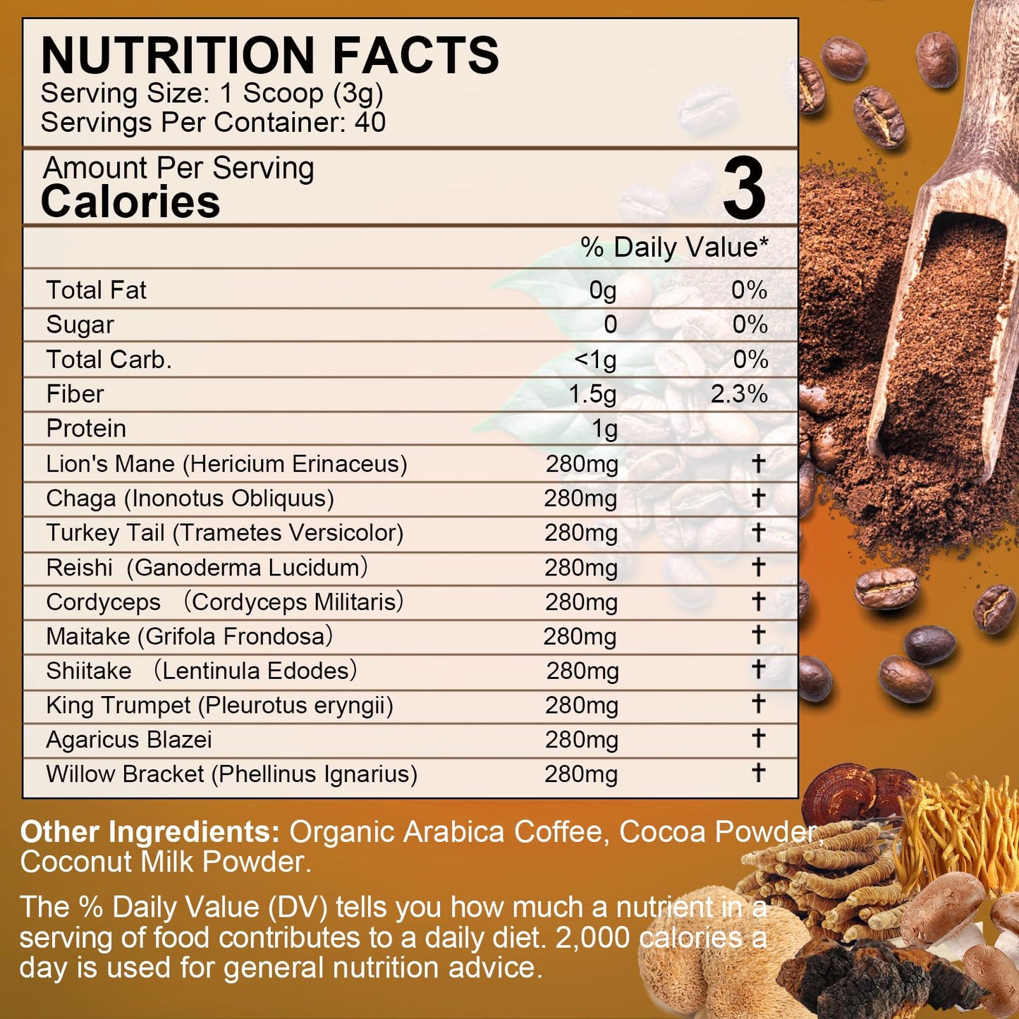 2Pack Mushroom Coffee - Lion's Mane & Cordyceps Blend for Immune Support & Focus