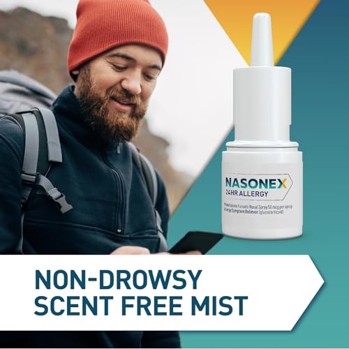 Nasonex 24HR Allergy Nasal Spray – Non-Drowsy, Scent-Free, Prescription-Strength (120 Sprays)
