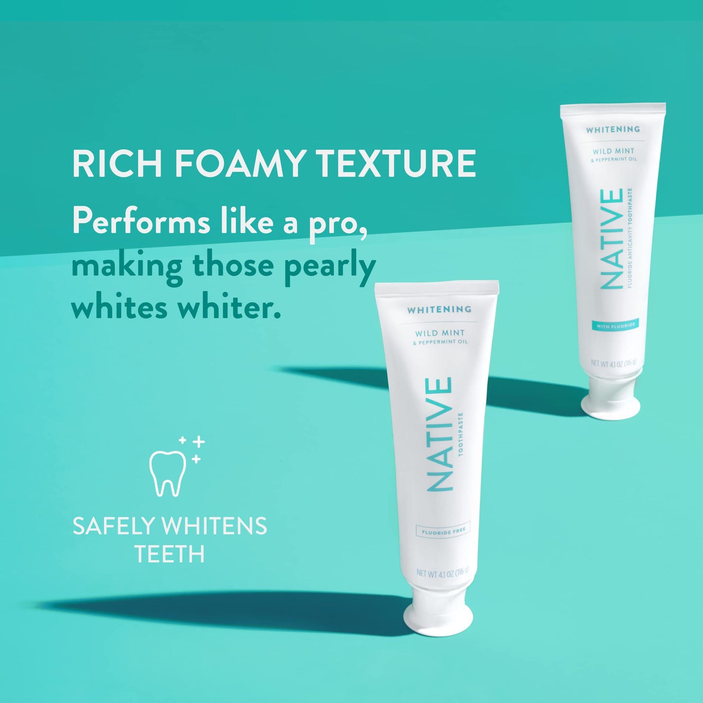 Native Toothpaste – Wild Mint, Fluoride Free, 4.1 oz